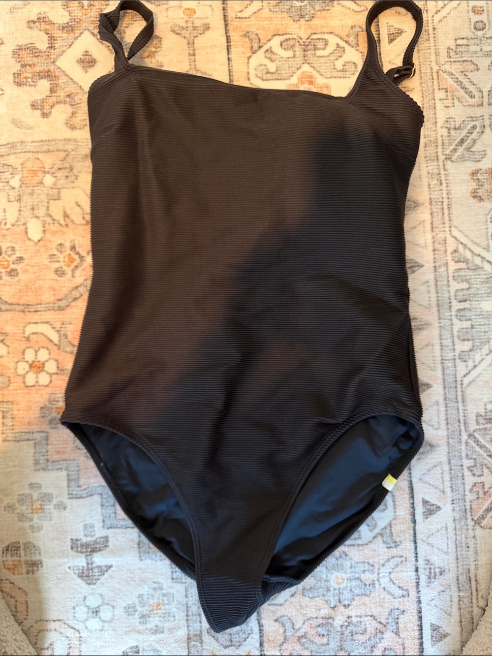 summersalt Black Ribbed One-Piece Swimsuit